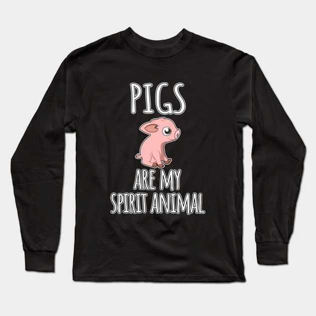 Pigs are my spirit animal Long Sleeve T-Shirt by LunaMay